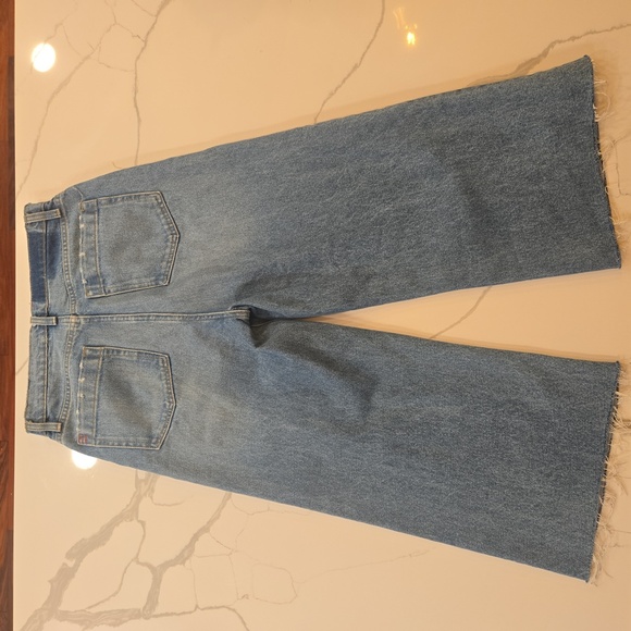 Urban Outfitters BDG Pearl Embellished Wide Leg High Rise Jeans Blue Size 29 - Picture 4 of 7